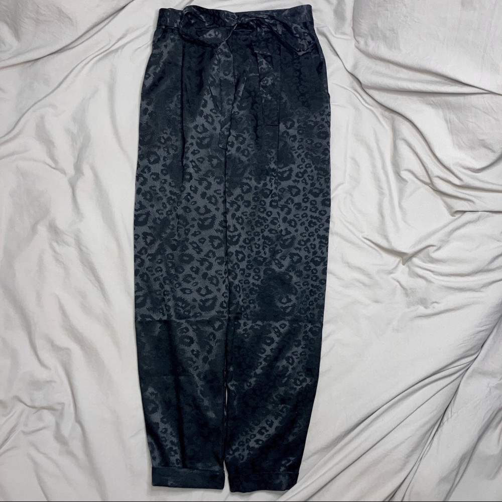 COPY - Animal Print Black Silk Joggers